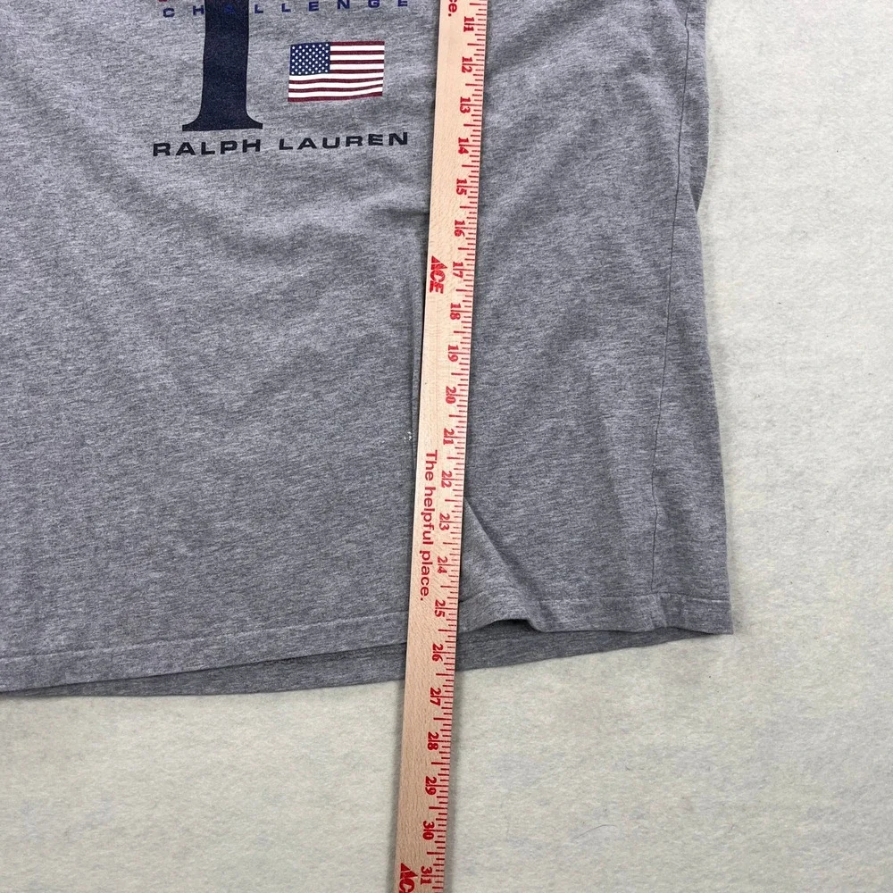 Polo Ralph Lauren Mens Grey 12 M. Yacht Challenge 1967 Graphic T-Shirt M